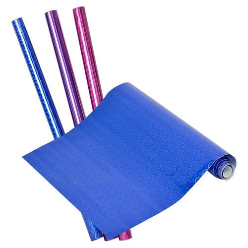 Bulk Pack 8 X Self Adhesive Book Covering - 2m Holographic Assorted