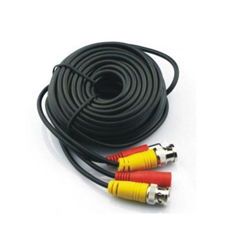 50m Power & Video CCTV Camera Cable - Black