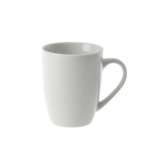 Whiteware Barrel Shape Mug 350ml - White - 5 Pack