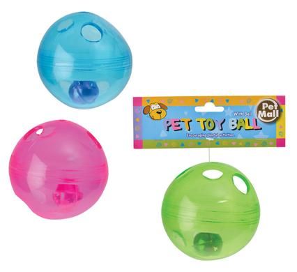 Bulk Pack x6 Toy Ball with Bell - Assorted (8.5cm)
