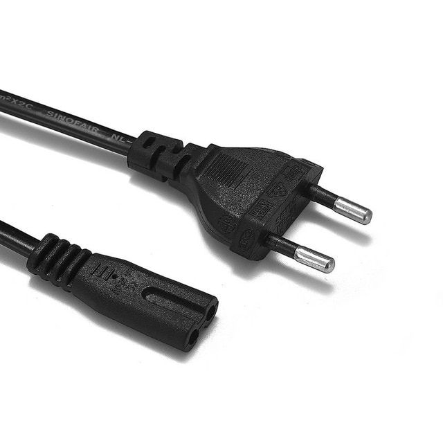 Figure-8 (C7/C8) to EU 2 Pin Power Cord Cable