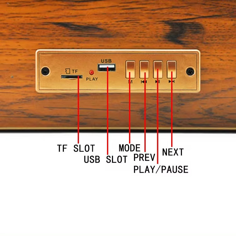 R-1952BT Rs Classic Vintage Retro Wireless Stereo 3 Band Am Sw Fm Radio With Aux-In