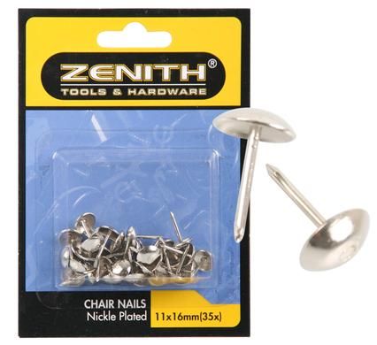 Bulk Pack 5 x Nickel-Plastic Chair Nails 11 x 16mm - 35 Piece