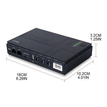 5V, 9V, 12V Uninterruptible Power Supply Mini UPS Battery Backup for WiFi, Router, Modem, Security Camera