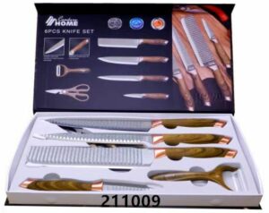 (7 Pcs) Stainless Steel Kitchen Knife Non Stick Set