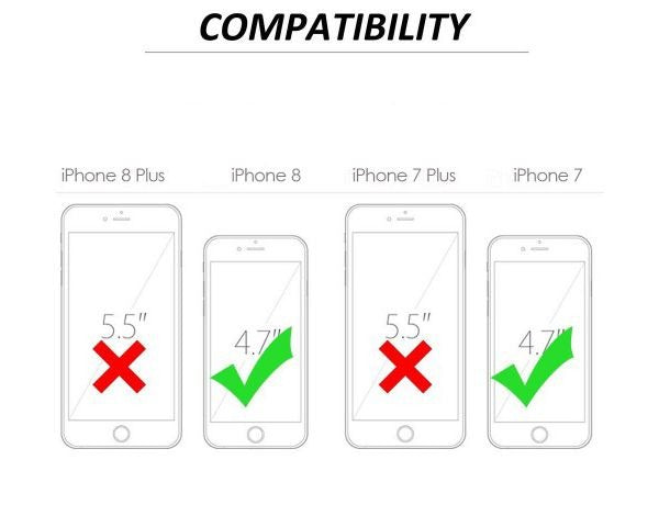 Tempered Glass for iPhone 8 / 7 - Pack of 2