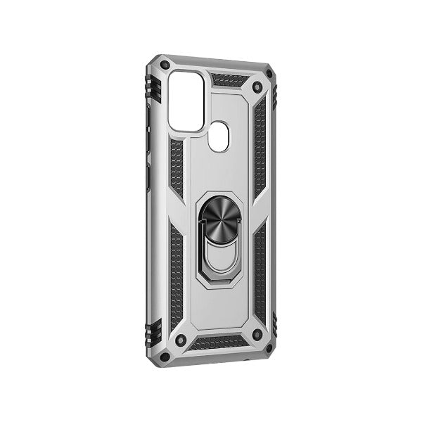 Armor Case for Samsung A21s - Silver & Black