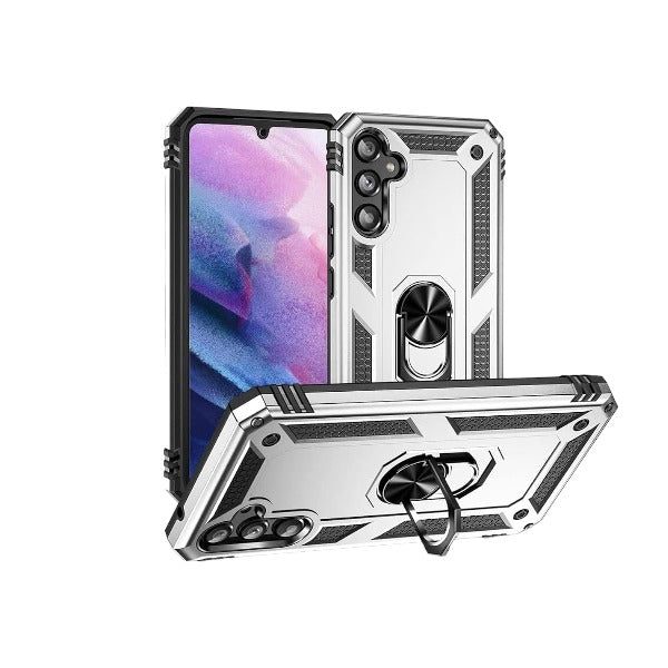 Armor Case for Samsung A54 - Silver & Black