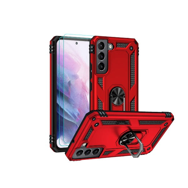 Armour Case for Samsung S22+ - Red & Black