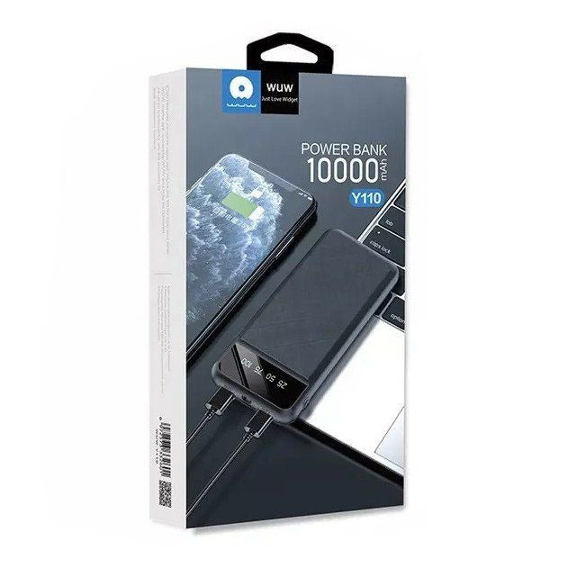 WUW-Y110 2 USB, Type-C and Micro 10000mAh Power Bank