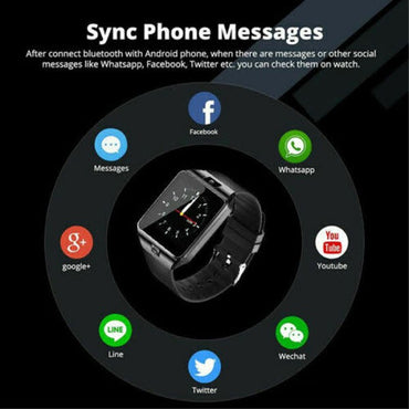 DZ09 Bluetooth Smart Watch With Camera - SILVER