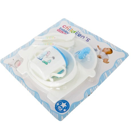 Elephant Design 6 Piece Cartoon Baby Feeding Tableware Set