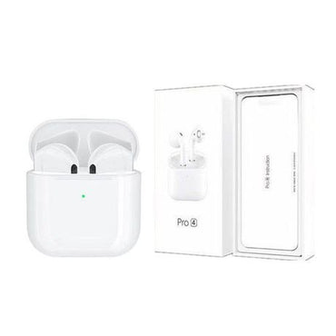 Portable Premium Bluetooth Super-Bass Wireless Earphones Pro 4 (White)