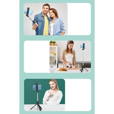Selfie Stick Tripod - Bluetooth - With Fill Light & Remote