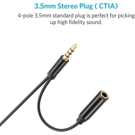 Techme 3.5mm Aux & 3.5mm Jack Lavalier Omni-Directional Microphone with Bag