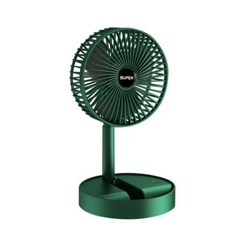 Rechargeable telescopic fan Green