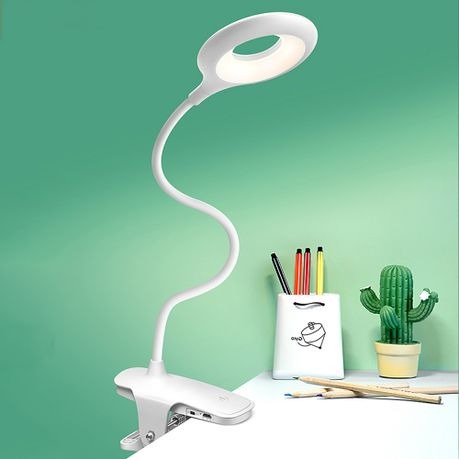 Rechargeable USB Type-C LED Desk Lamp with Clamp