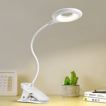Rechargeable USB Type-C LED Desk Lamp with Clamp