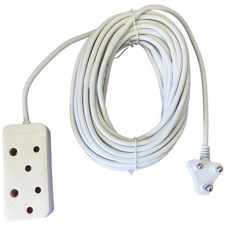 7 Way Multi Plug Power Adaptor & 10m Extension Cord with a 2-Way Multiplug