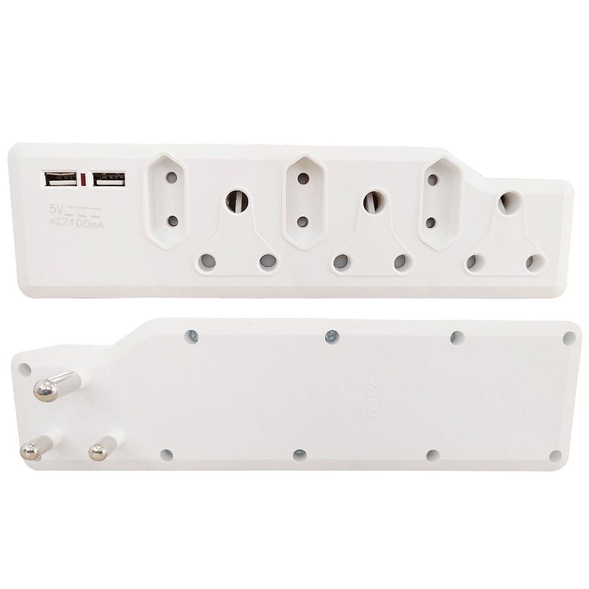 8 Way Multi Plug Power Adaptor with 2 x USB Charger 1A