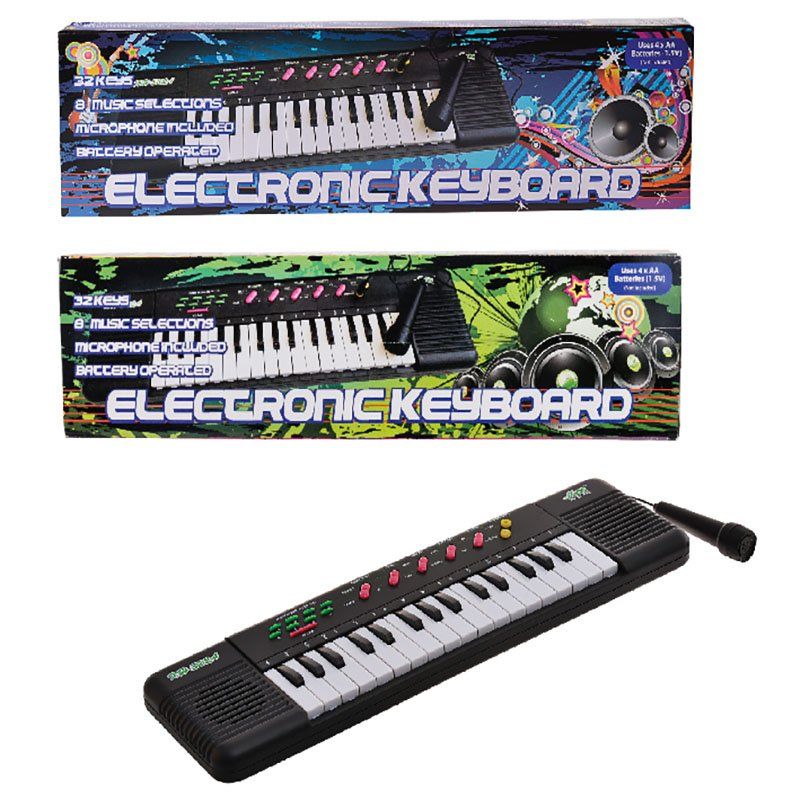 Bulk Pack x 2 Kids Musical Keyboard Electronic With Microphone 32 Key