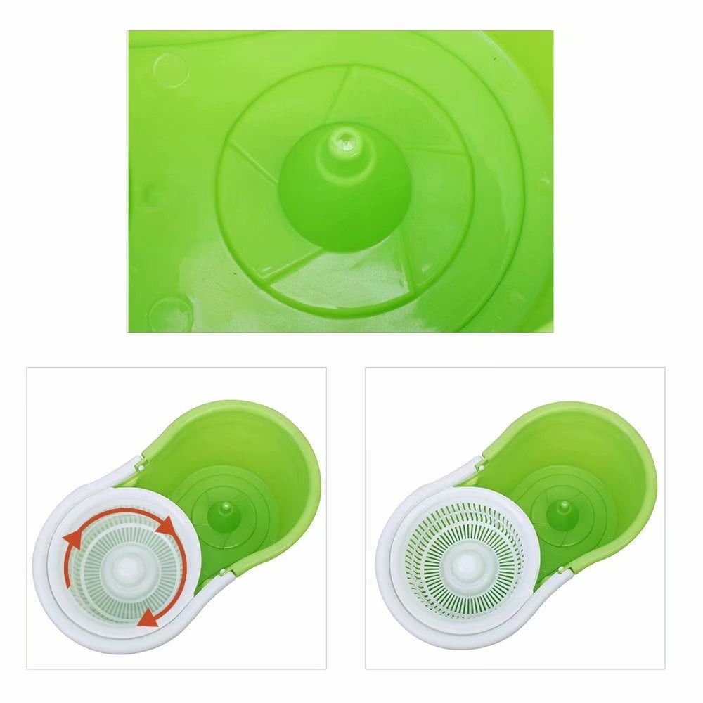 Green - 360 Spin Mop & Bucket System with Microfiber Head