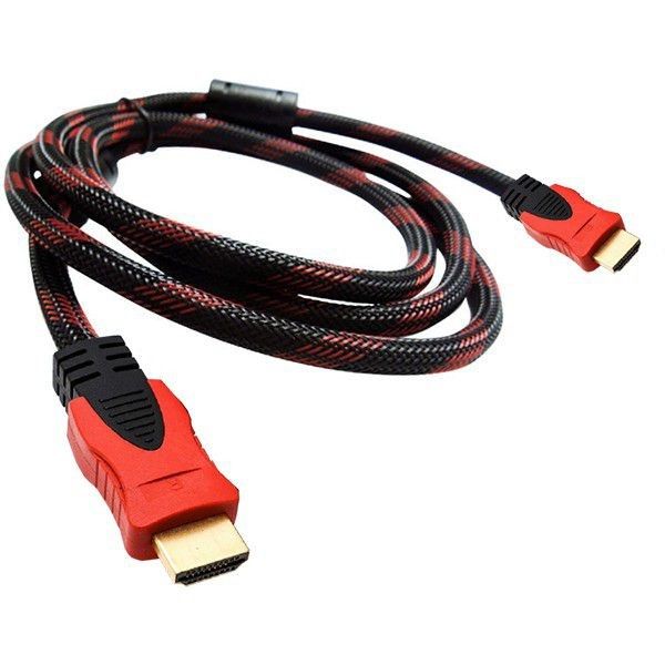 MXM Black & Red High Speed Braided HDMI Cable - 1.5m