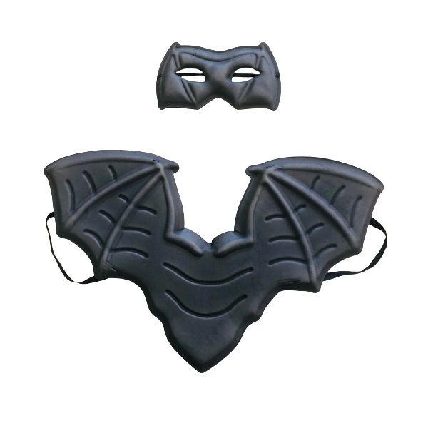 Dragon Dress Up Set for Kids - Wings & Mask - Black