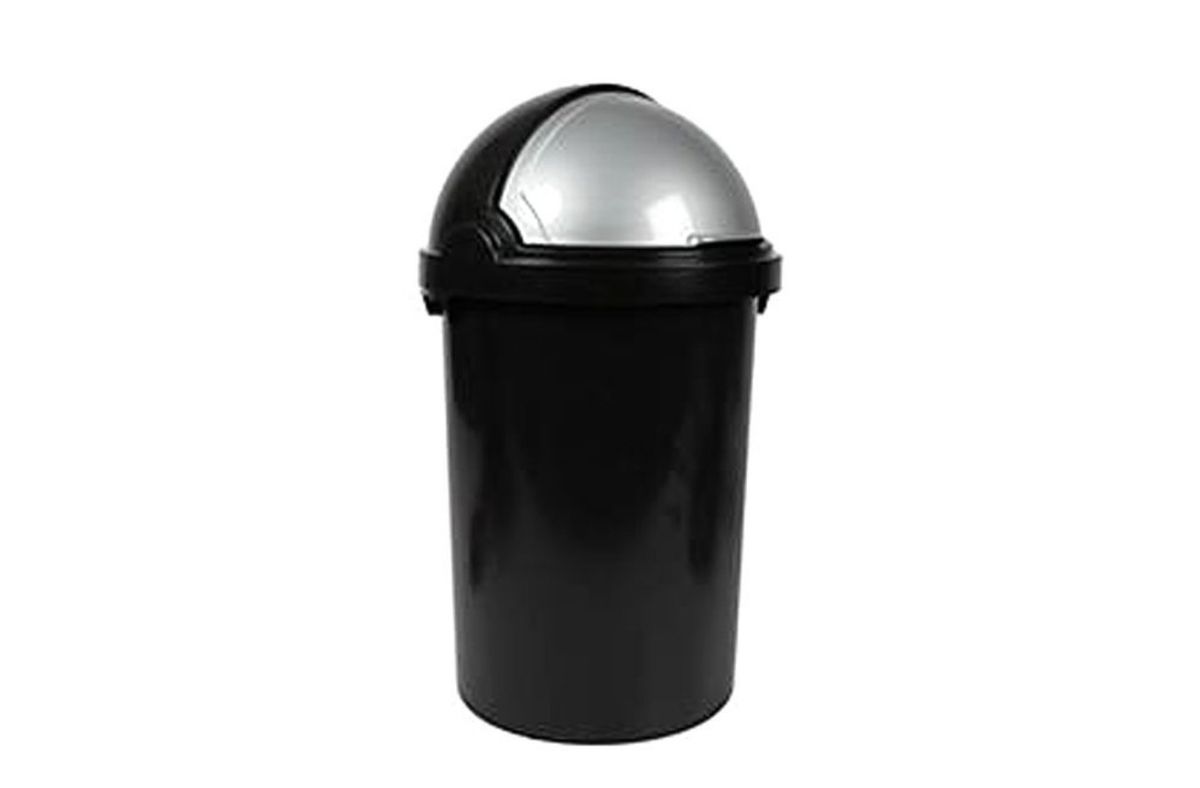 Flip-Top Dustbin 50L - Black
