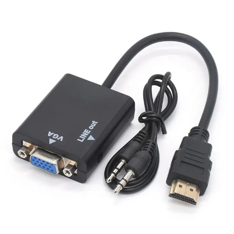 HDMI to VGA Converter with Audio Male to Female for TV Computer Projector