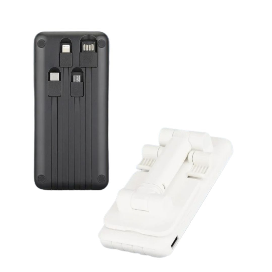 10000mAh Power Bank -Red with charging cables