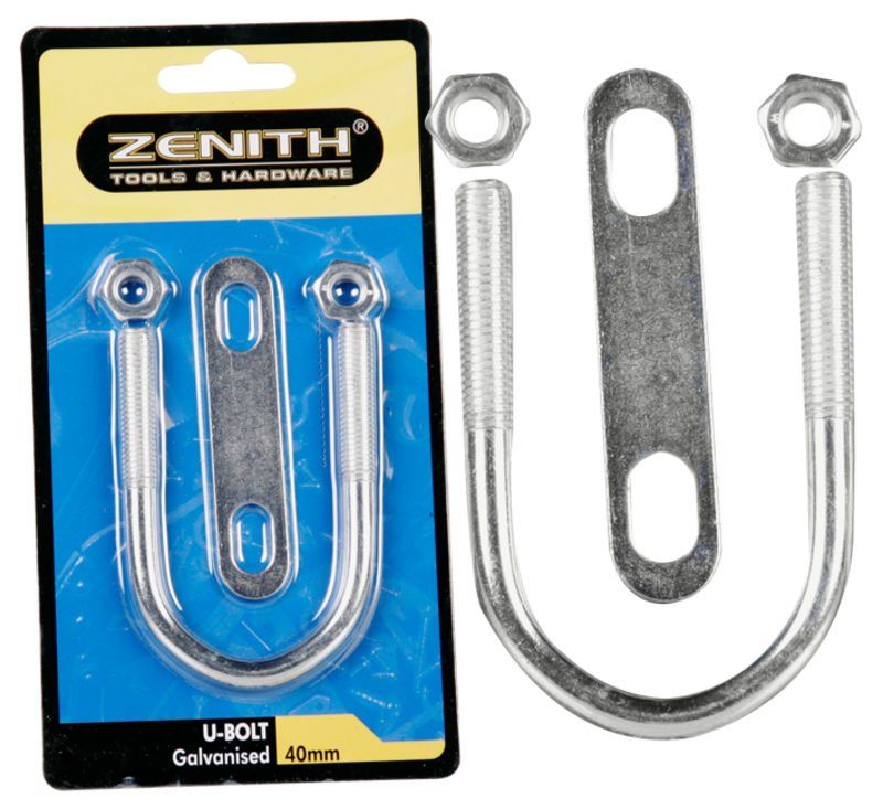 Bulk Pack x 3 U-Bolt Galvanised 40mm