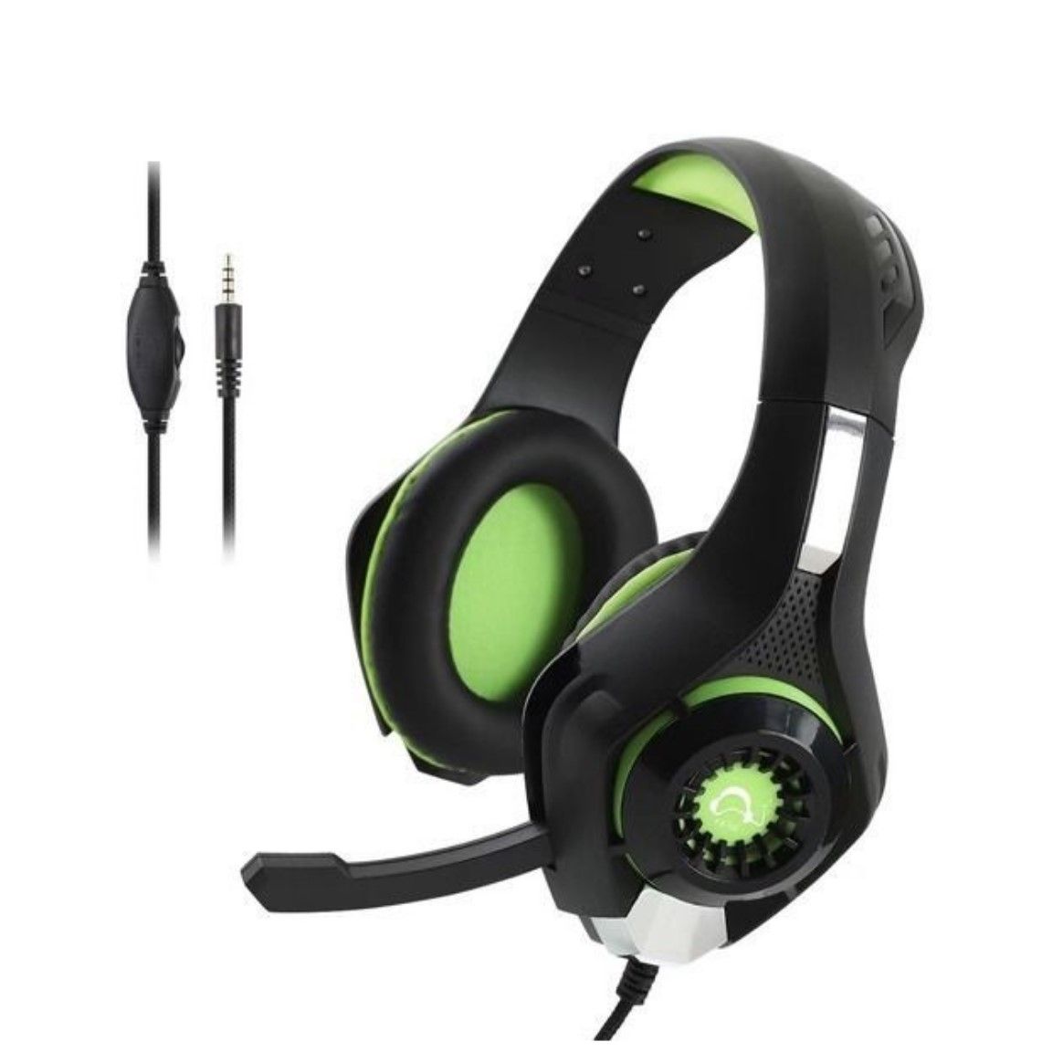green FX-02 Wired Gaming Headset with mix and led light