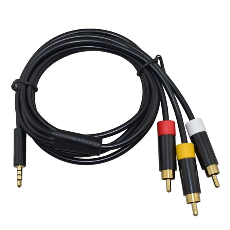 3.5mm Jack To 3 RCA Male Plug Stereo Audio Video Cable AB-S055