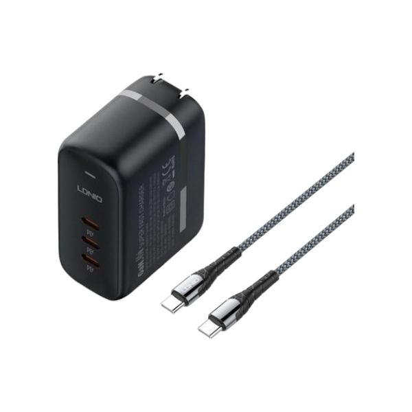 LDNIO - Q367 - Super Fast 3 Port Charger - Black