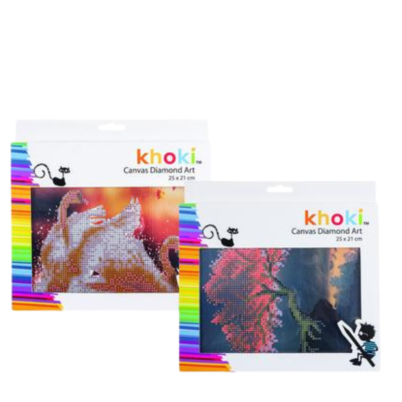 Art & Craft Diamond Art Canvas 25x21cm-2 Pack