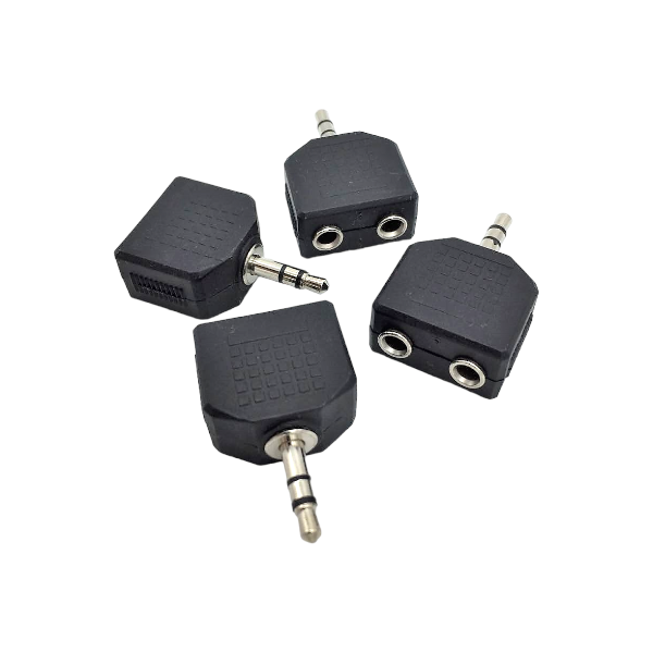 3.5MM(M) To 3.5MMX2(F) AUX Adapter Pack Of 4