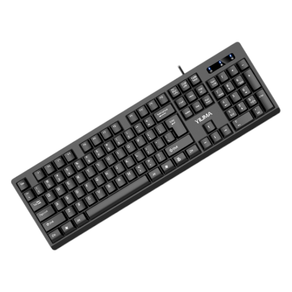 YILIMA - QS-520 - Wired Keyboard With Responsive & Quiet Typing - Black