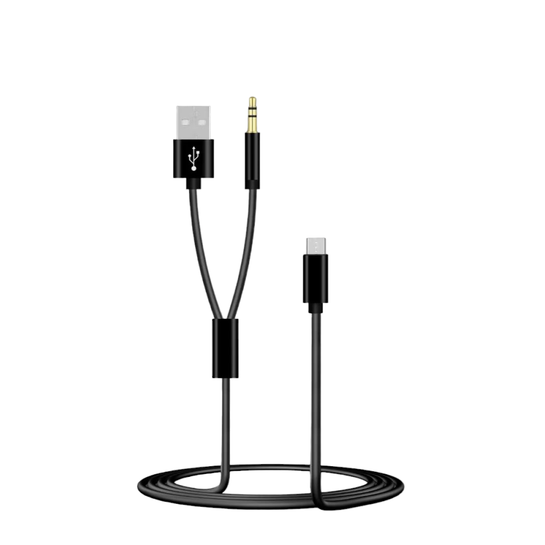 KIN - KY-228 - 2-In-1 Type-C To USB And 3.5MM Aux Cable - 1M