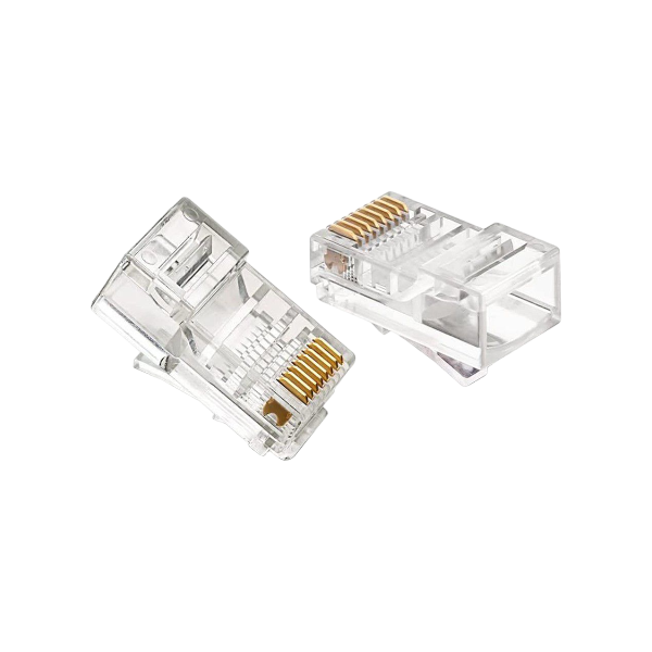 RJ45 Connector Cat 6 Pack of 4 (Clear)