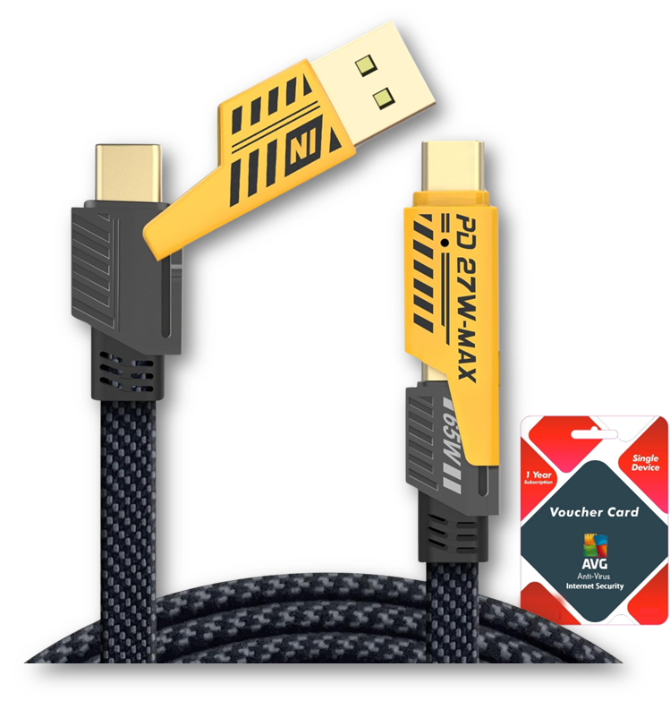 MR A TECH 4 In 1 65/27W High-Speed Transmission Data Fast Charging Cable