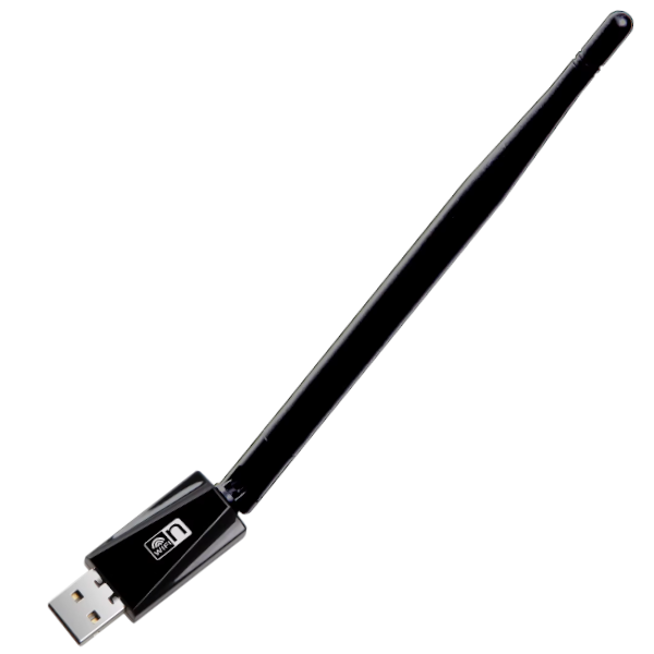 High-Speed Wireless-N USB Adapter With Long-Range 5dBi Antenna - Black