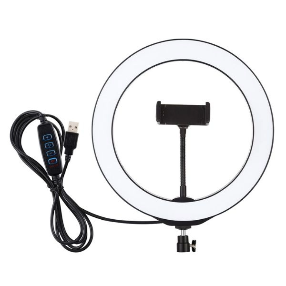 Ring Light with Phone Clip - 33cm - Selfie Ring Light with Camera Holder