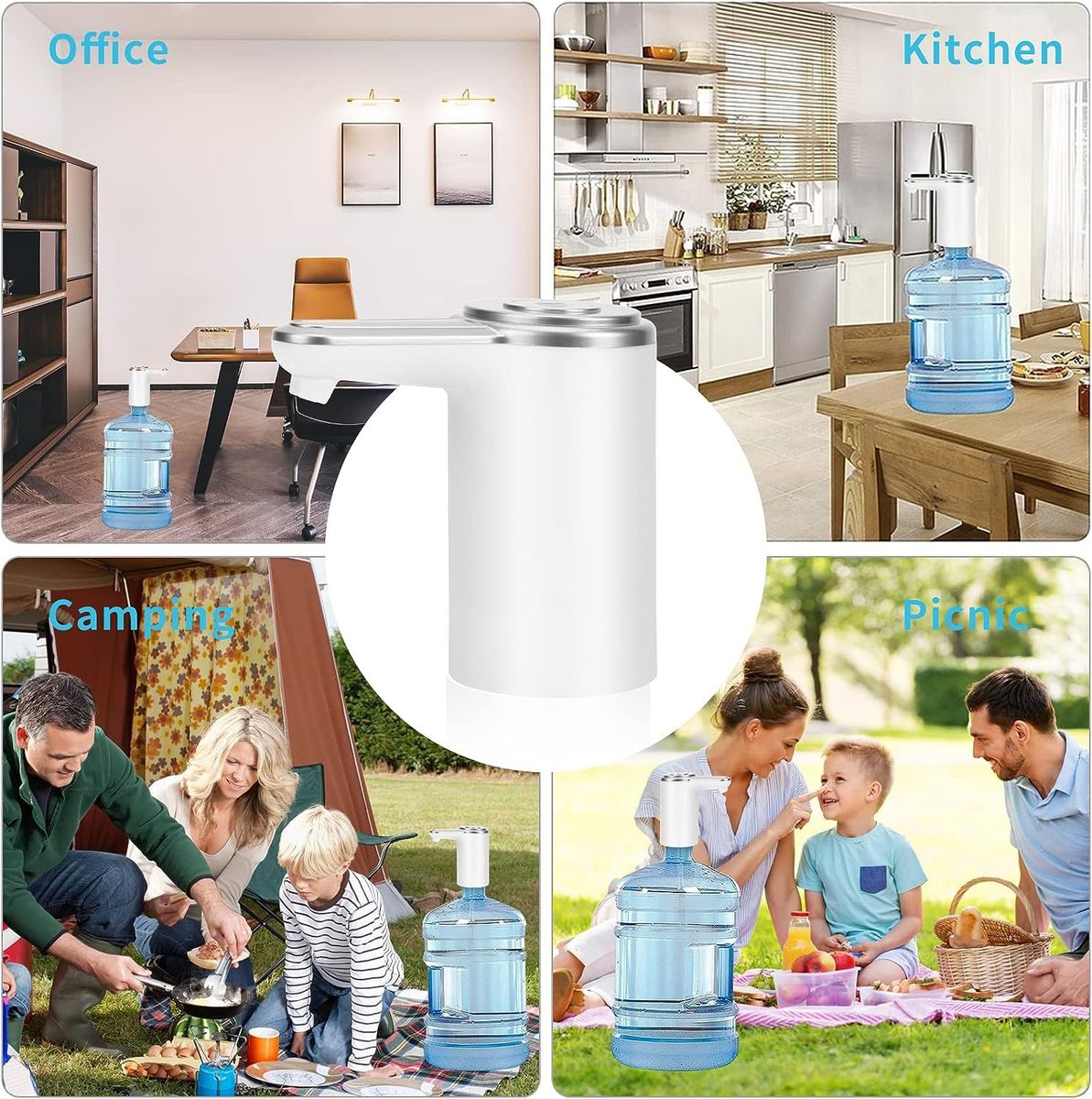 Smart Automatic Portable Water Bottle Pump with USB Charging