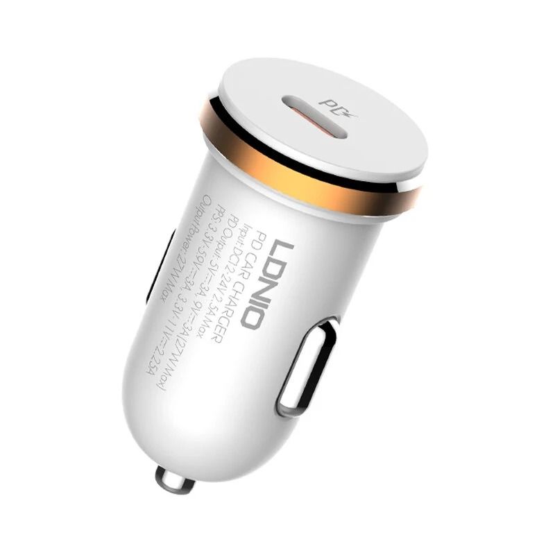 LDNIO C/C C22Q: 27W PD Fast car Charger with Dual Type-C Ports