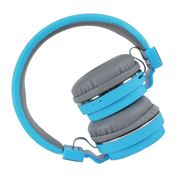 AZ11 - Adjustable Wireless Headset With Built-In Microphone - Blue/Grey