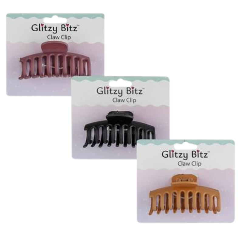 Pack of 3 Hair Claw Clip 8cm