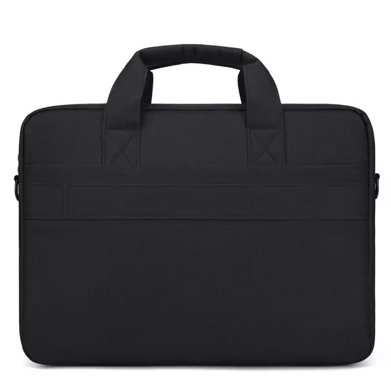 15.6" black Laptop Shoulder Bag with Fleece Lining