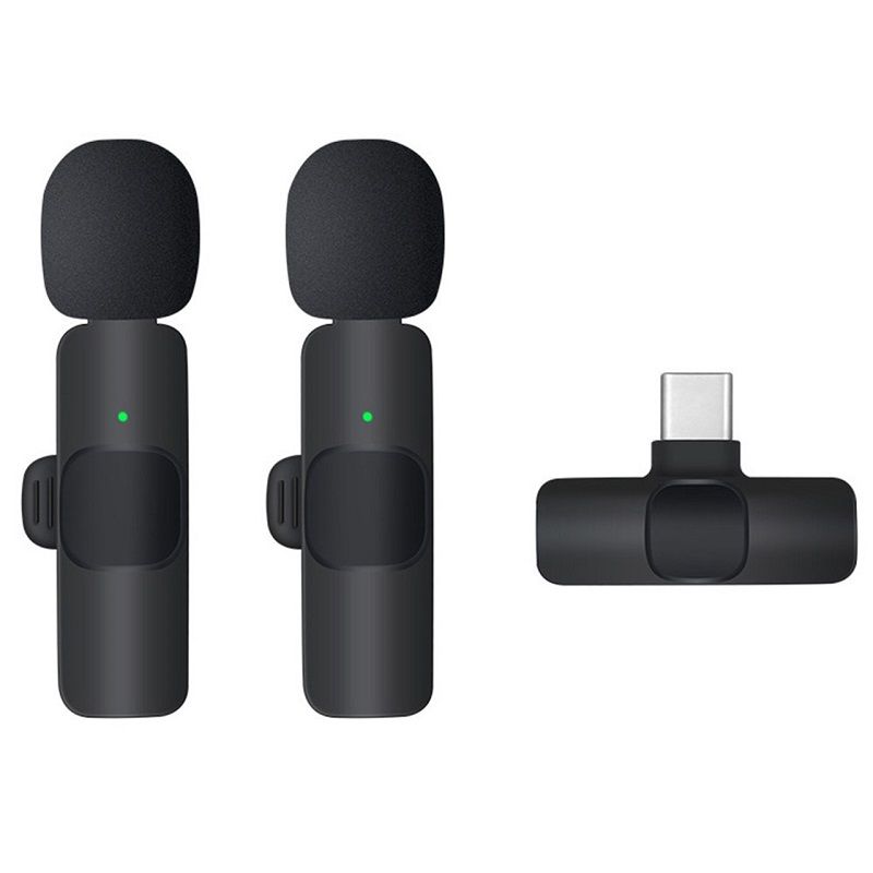 Wolulu AS-51302 Type C Lapel Dual Wireless Microphone