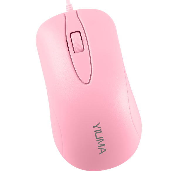 YILIMA - QS-101 - Universal Wired Mouse With Optical Precision - Pink
